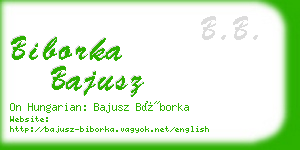 biborka bajusz business card